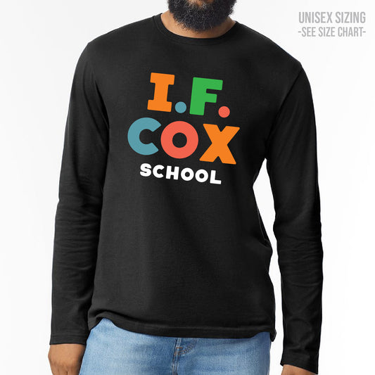 I.F. Cox School Type Design ADULT Longsleeve T-shirt (IFCT001-64400)