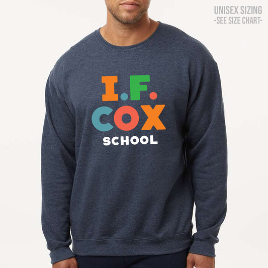 I.F. Cox School Type Design ADULT Crewneck Sweatshirt (IFCT003-3340)