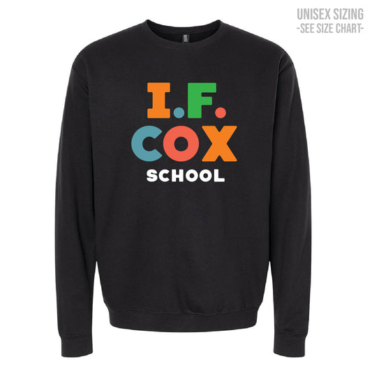 I.F. Cox School Type Design ADULT Crewneck Sweatshirt (IFCT003-ATCF2400)