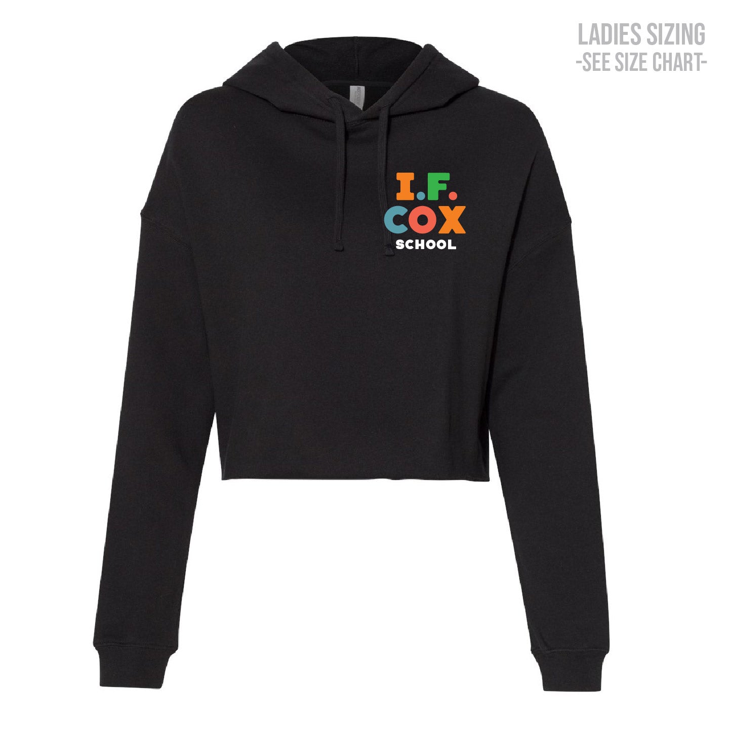 I.F. Cox School LC Design LADIES Cropped Hoodie (IFCT005-AFX64CRP)