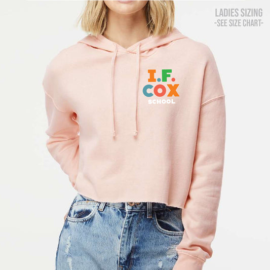 I.F. Cox School LC Design LADIES Cropped Hoodie (IFCT005-AFX64CRP)