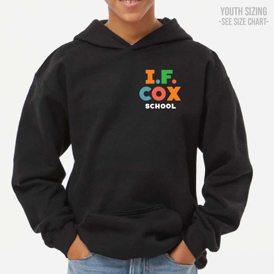 I.F. Cox School LC Logo YOUTH Pullover Hoodie (IFCT005-3322)