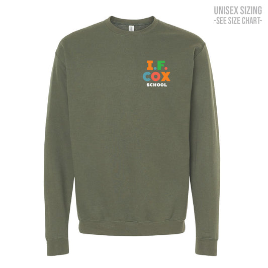 I.F. Cox School LC Logo ADULT Crewneck Sweatshirt (IFCT005-3340)