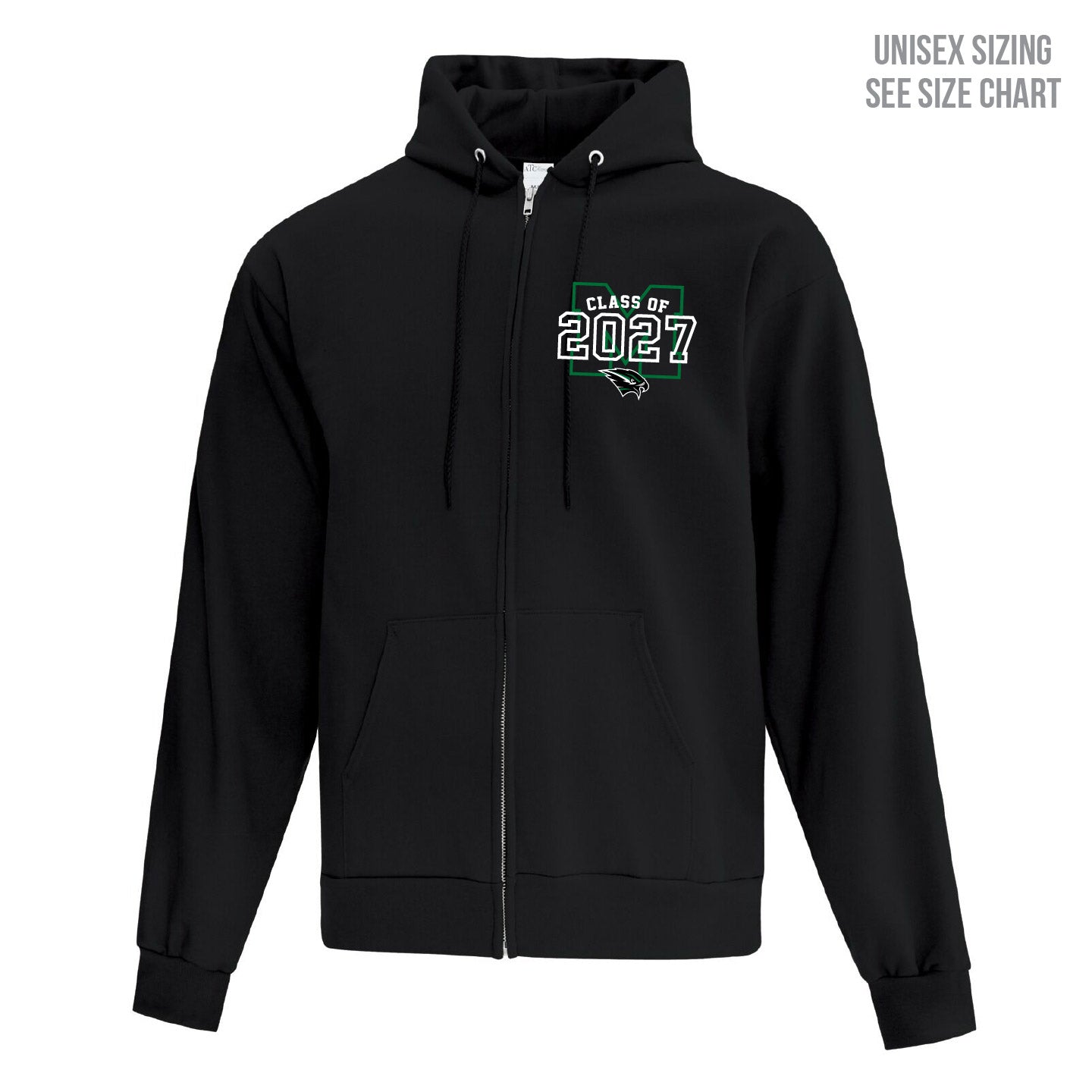 MHHS Grad 2027 Unisex Zip-Up Hoodie (MHGR27T003-F2600)
