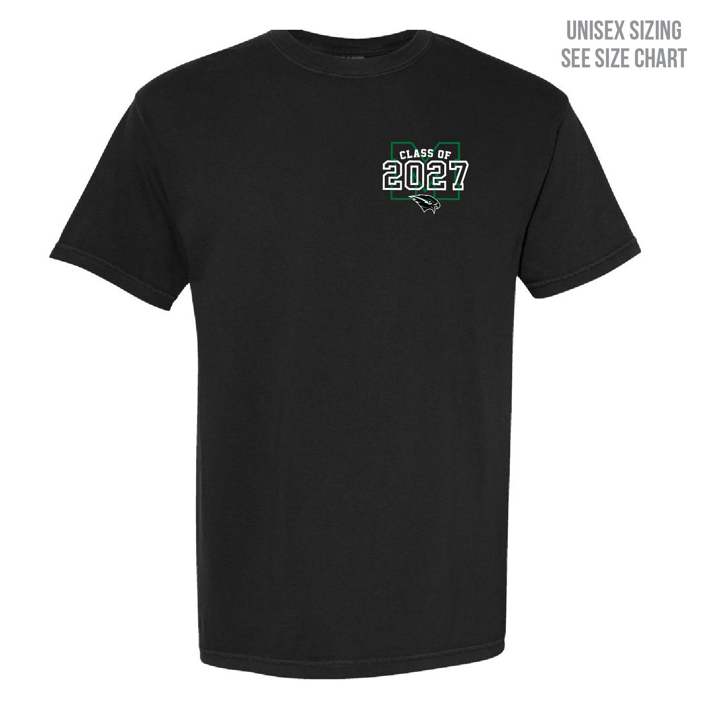 MHHS Grad 2027 Unisex Left Chest T-Shirt (MHGR27T003-64000)