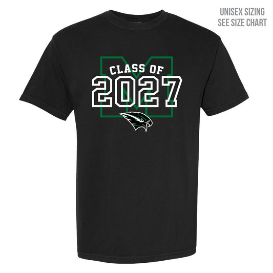 MHHS Grad 2027 Retro Dyed Unisex T-Shirt (MHGR27T001-1717)