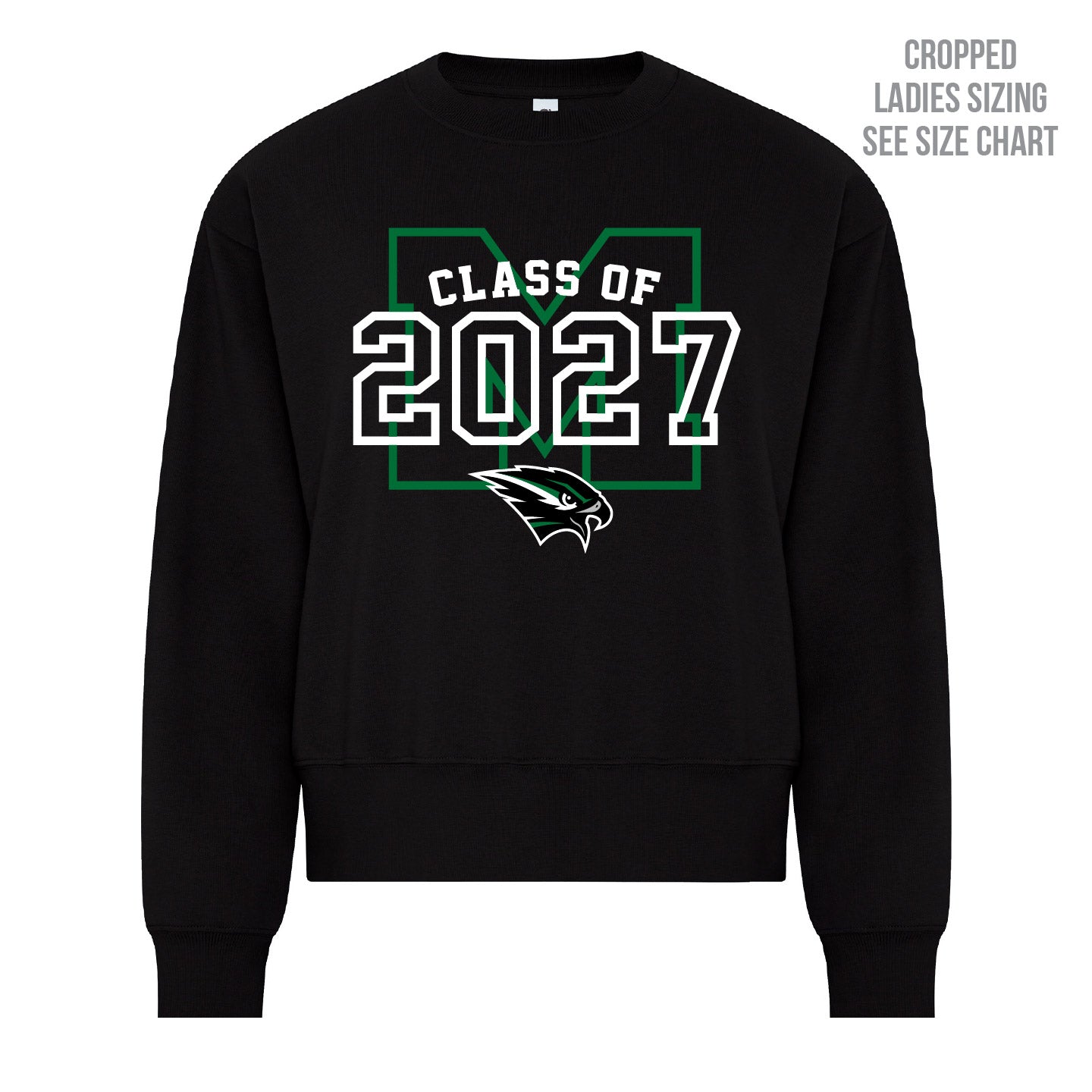 MHHS Grad 2027 LADIES Cropped Sweatshirt (MHGR27T001-KOI2240L)