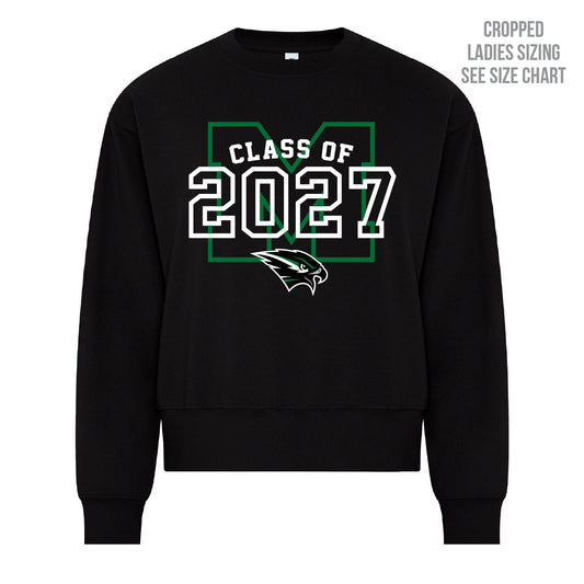 MHHS Grad 2027 LADIES Cropped Sweatshirt (MHGR27T001-KOI2240L)