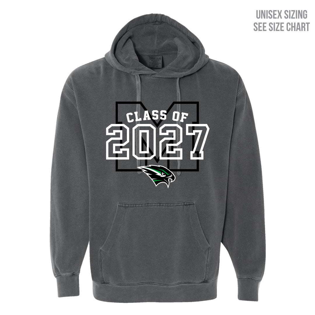 MHHS Grad 2027 Pigment Dyed Unisex Hoodie (MHGR27T001-1567)