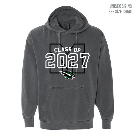 MHHS Grad 2027 Pigment Dyed Unisex Hoodie (MHGR27T001-1567)