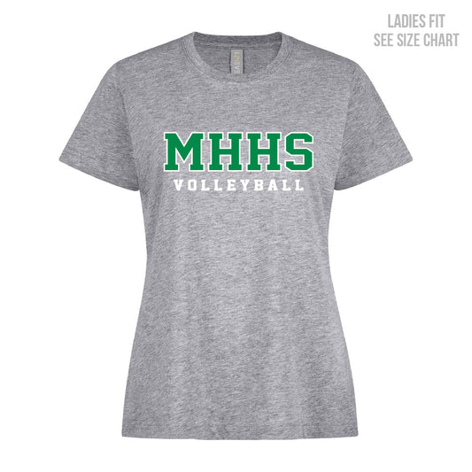 MHHS Volleyball Ladies Ringspun T-Shirt (MHVB26T002-24EVERL)