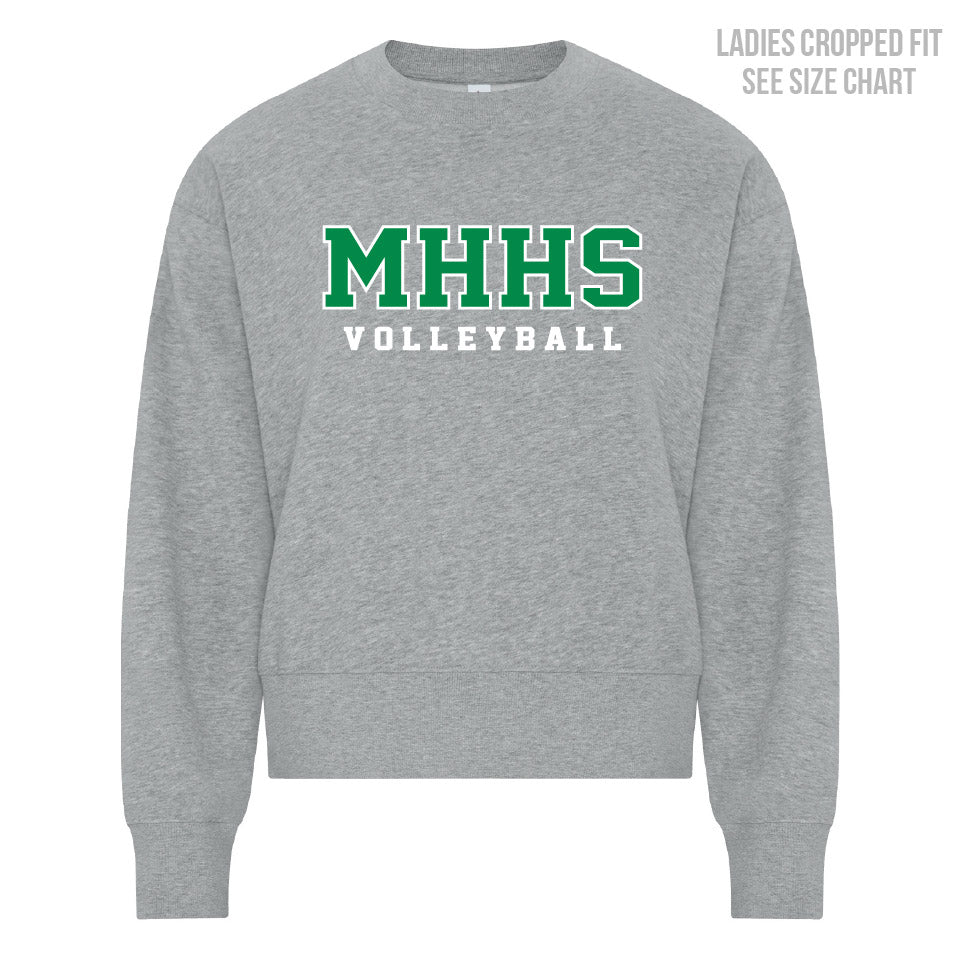 MHHS Volleyball LADIES Cropped Crewneck Sweatshirt (MHVB26T002-KOI2240L)
