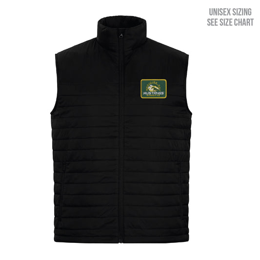 MHRA Mustangs ADULT Lightweight Patched Puffer Vest (MHRAP001-CH7691)