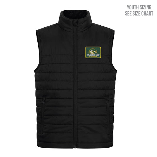 MHRA Mustangs YOUTH Lightweight Patched Puffer Vest (MHRAP001-CH7691Y)