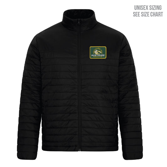 MHRA Mustangs ADULT Lightweight Patched Puffer Jacket (MHRAP001-CH7690)