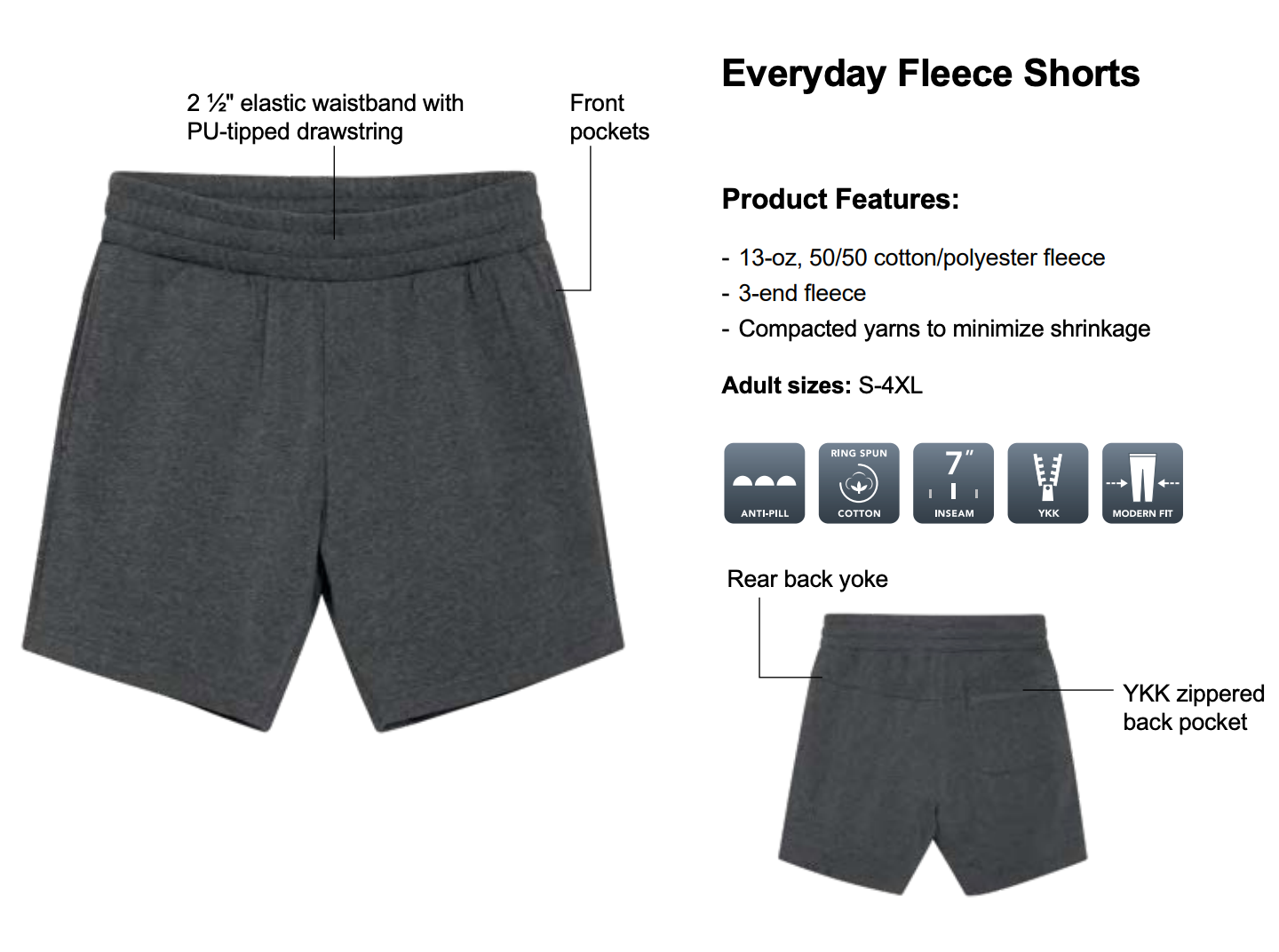 MHHS Grad 2027 Unisex Fleece Shorts (MHGR27T003-ATCF2875)