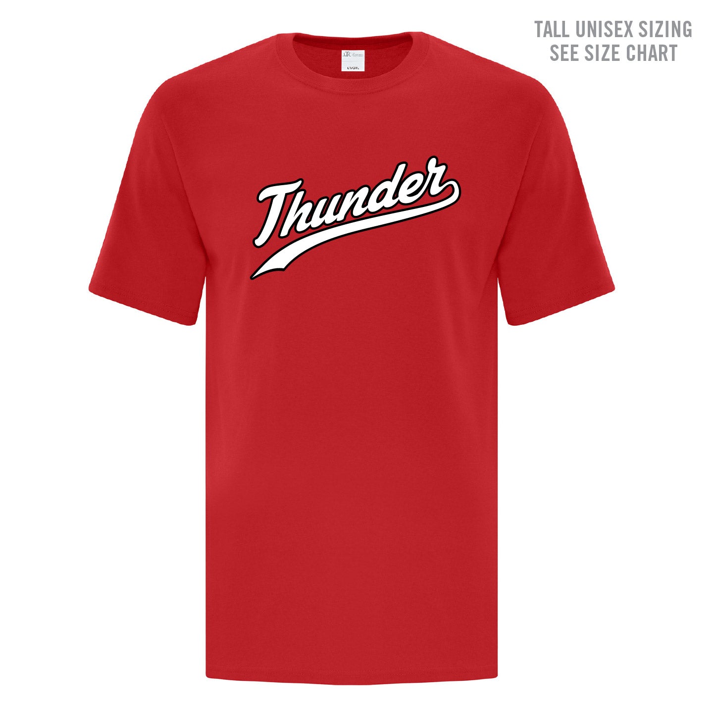 MH Thunder Unisex TALL Red T-Shirt (THT007-ATC1000T)