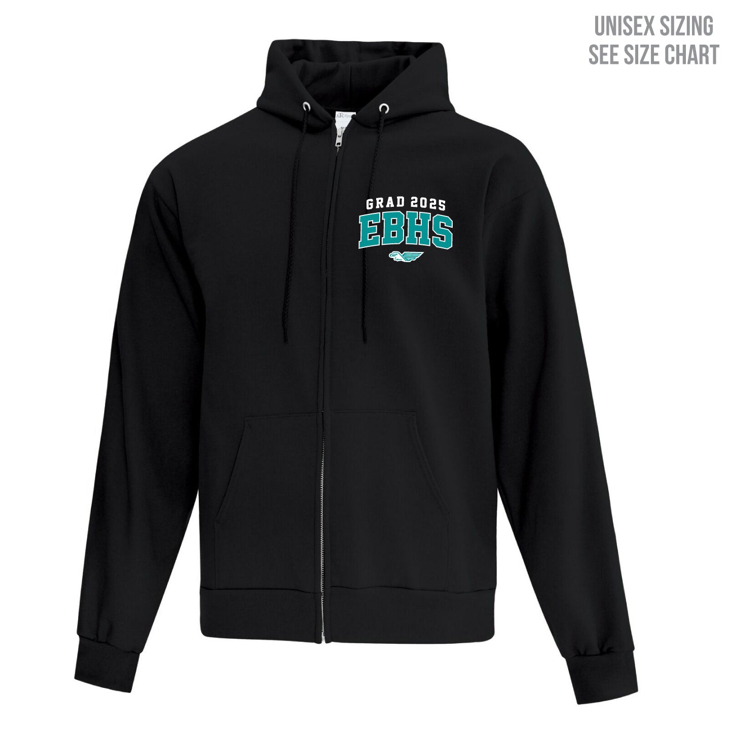 EBHS Grad 2025 Unisex Zip-Up Hoodie (EBG25T002-F2600)