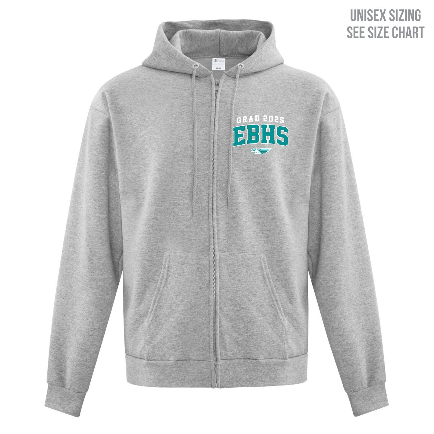 EBHS Grad 2025 Unisex Zip-Up Hoodie (EBG25T002-F2600)