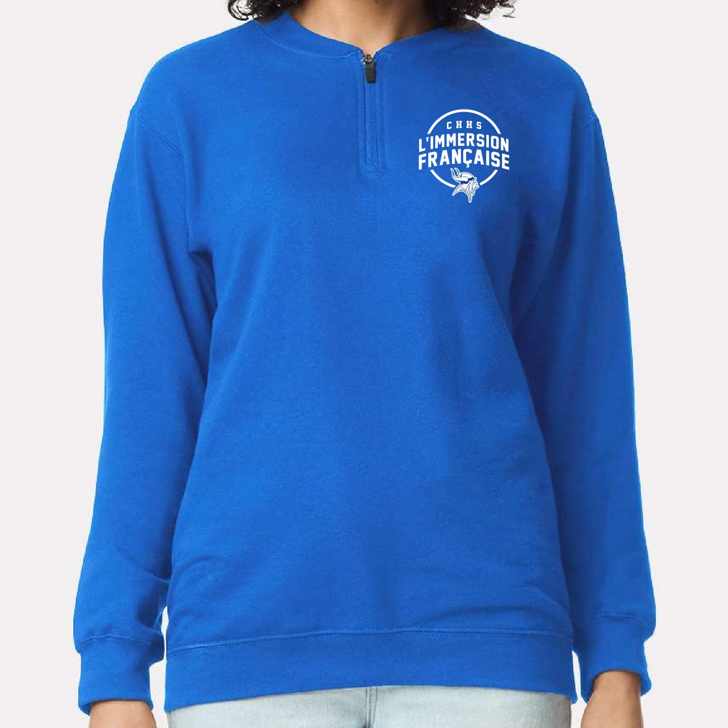 CHHS Staff L'immersion Française Unisex 1/4 Zip Sweatshirt (CHSTFT006-SF008)