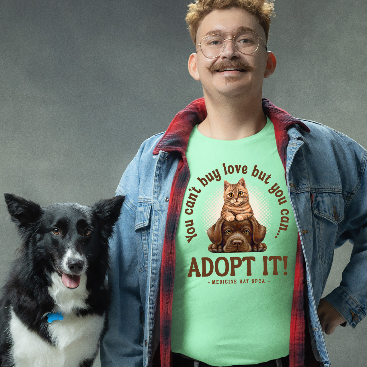 MH SPCA Adopt Love Unisex T-Shirt (SPCAT011-64000)