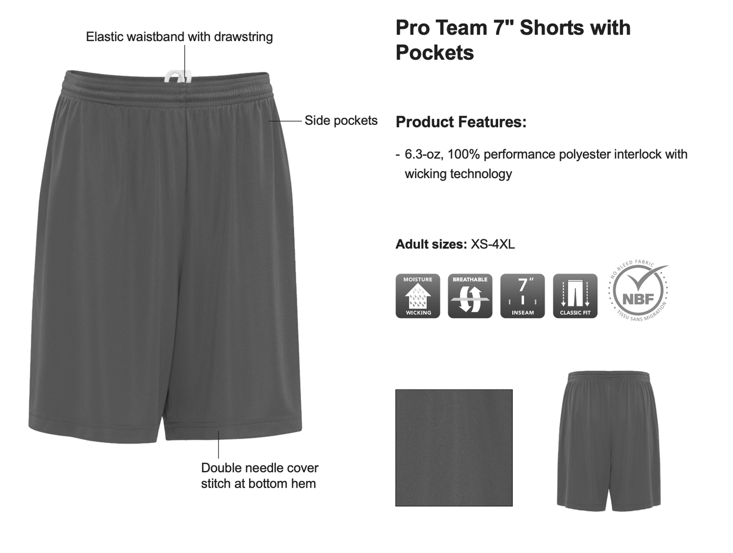 Lacrosse Provincials Unisex Pocketed Shorts (LCPRT003-S357P)