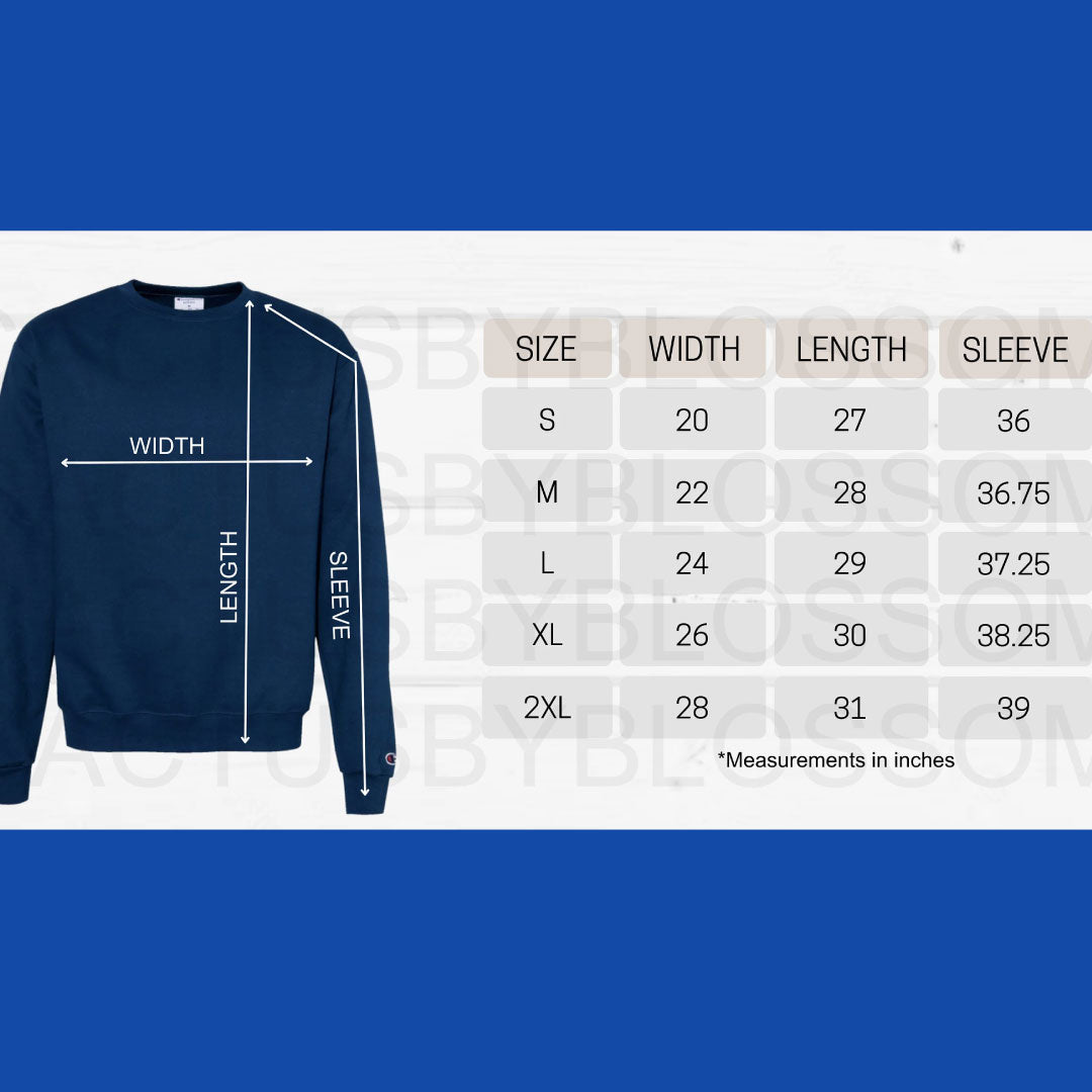 GWS Unisex Champion Blue Crewneck Sweatshirt (GWST003-S600)