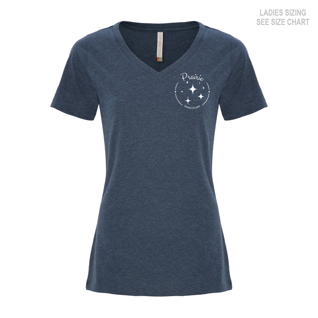Prairie Dance Ladies V-Neck T-Shirt (PDST003-8001L)