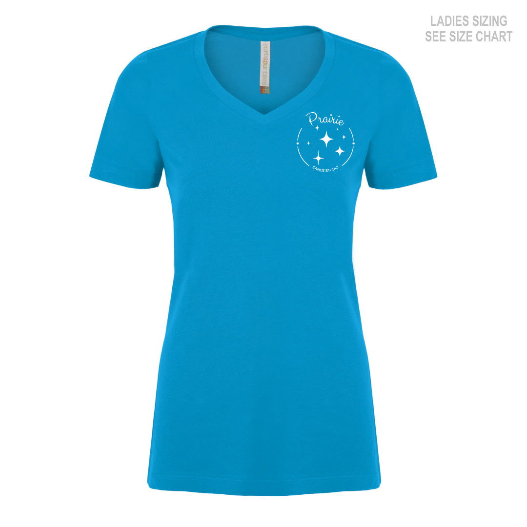 Prairie Dance Ladies V-Neck T-Shirt (PDST003-8001L)