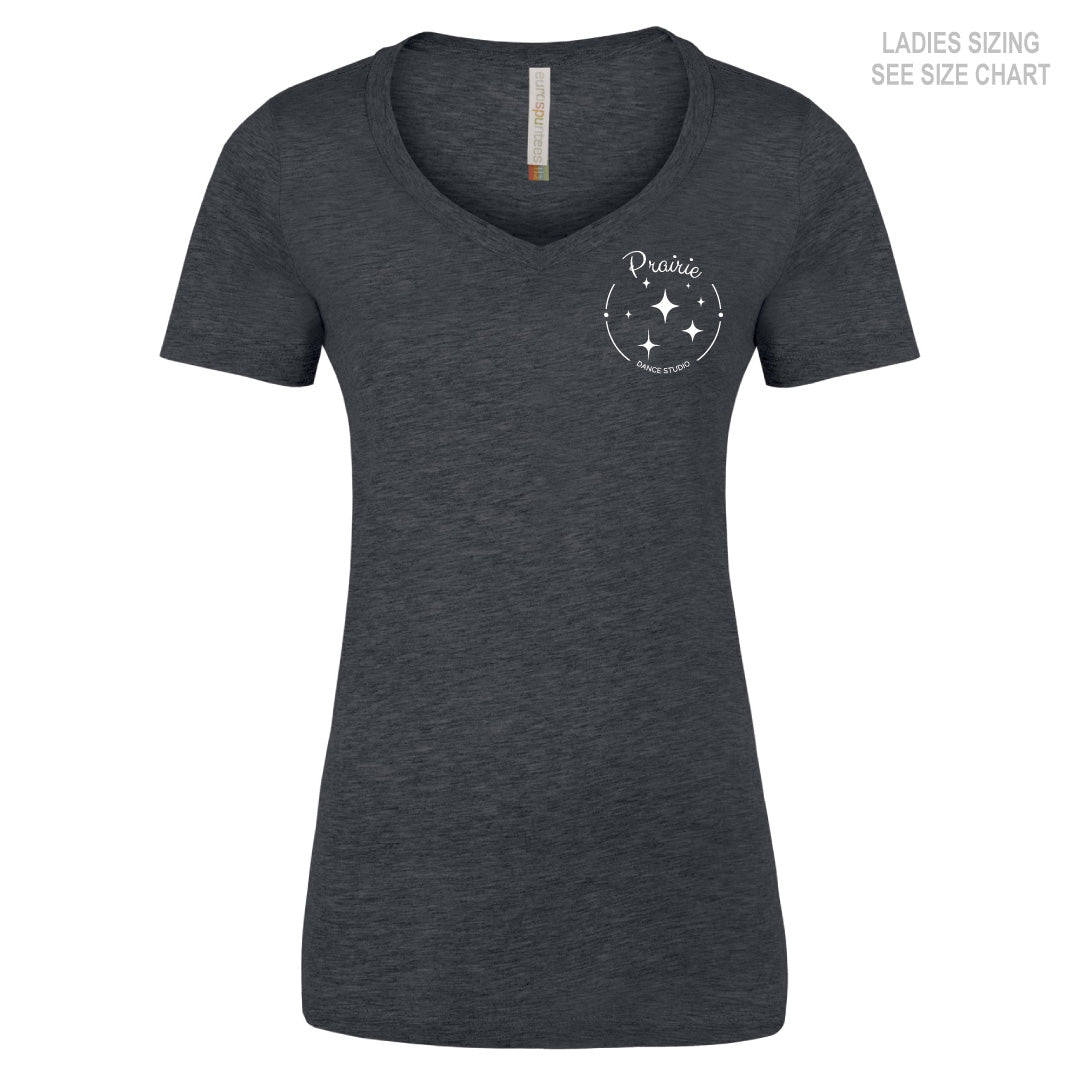Prairie Dance Ladies V-Neck T-Shirt (PDST003-8001L)