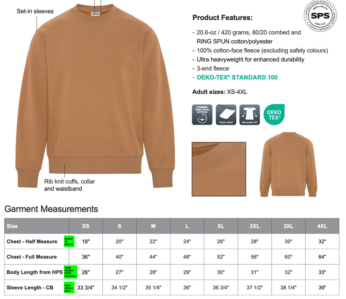 CHHS Jr. Vikings Football Unisex Heavyweight Crewneck Sweatshirt (CHJRFT001-WERK421)