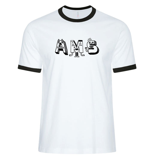 AMS Doodle Unisex Ringer T-Shirt (T6-9001)