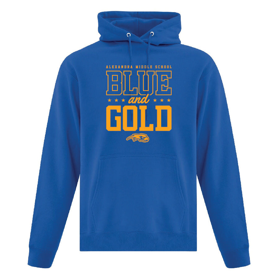 AMS Blue & Gold Unisex Pullover Hoodie (S1-F2500)