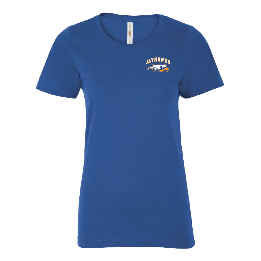 AMS Left Chest Jayhawks Ladies T-Shirt (T3-8000L)