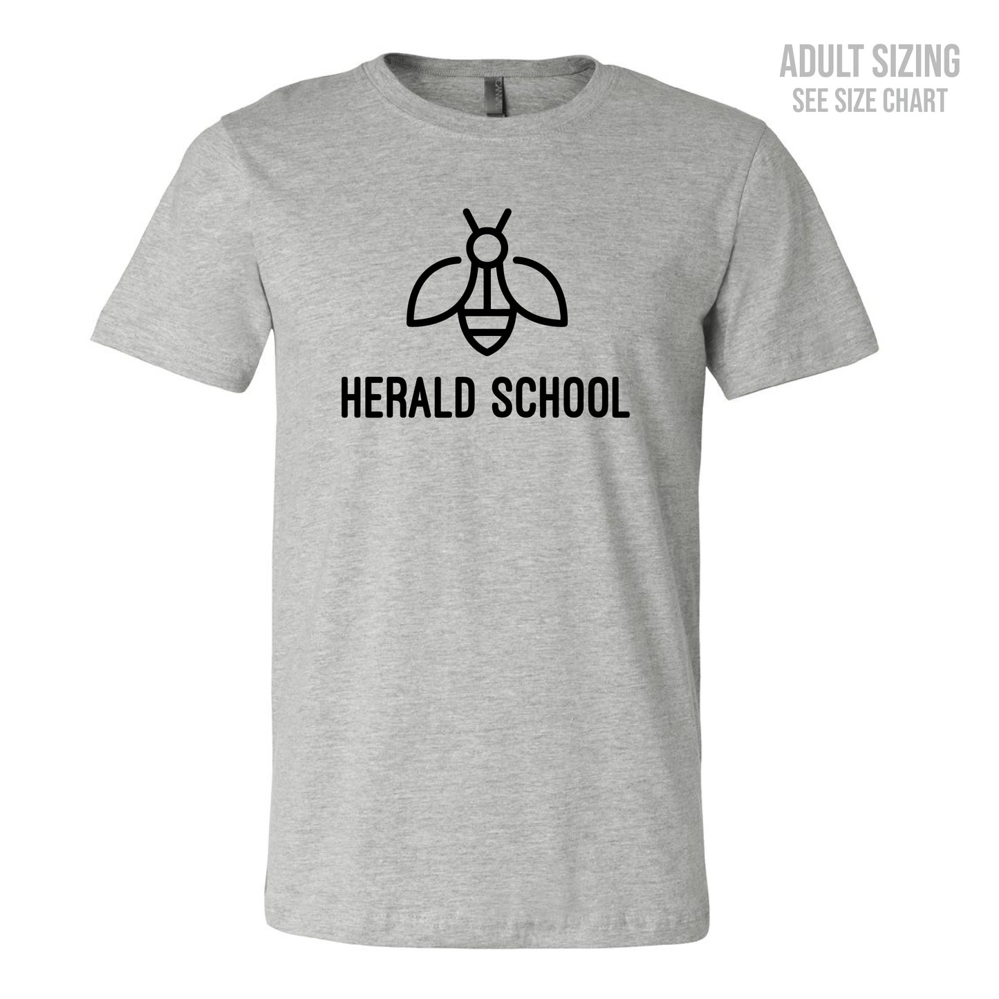 Herald School Bee Logo Unisex T-Shirt (T1009-64000)