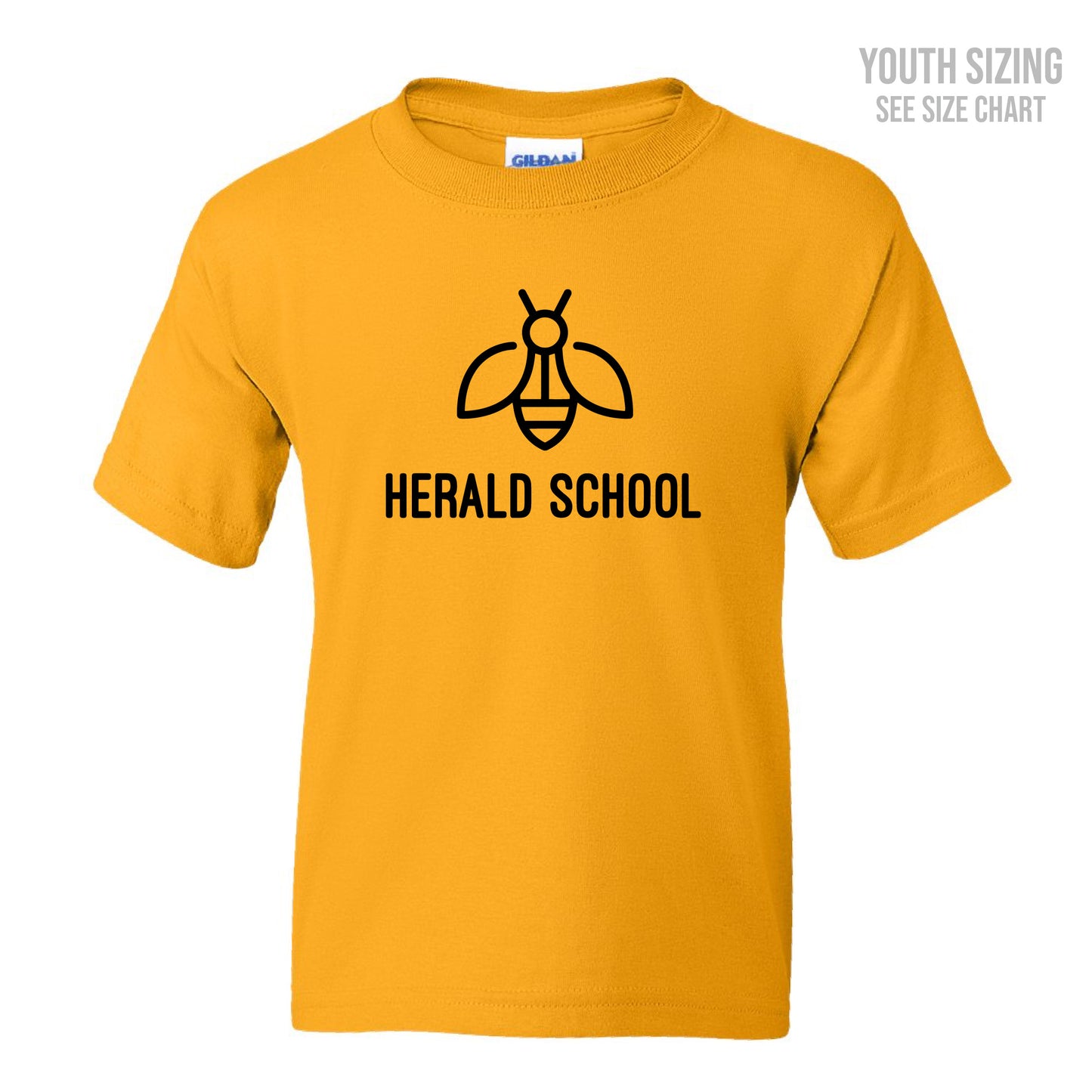 Herald School Bee Logo Youth T-Shirt (T1010-2000B)