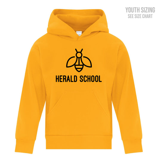 Herald School Bee Logo Youth Pullover Hoodie (T1010-Y2500)