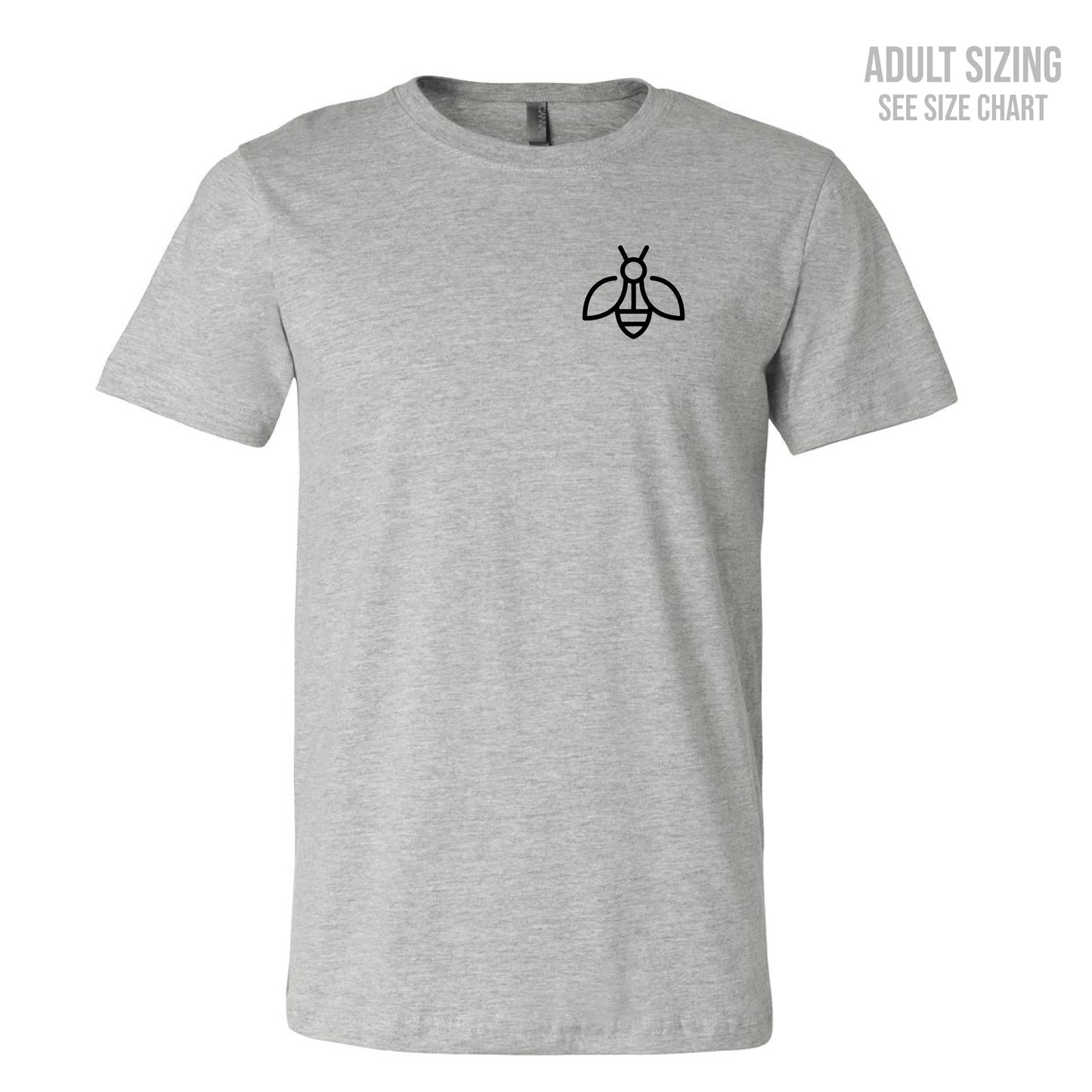 Herald School Left Chest Bee Logo Unisex T-Shirt (T1018-64000)