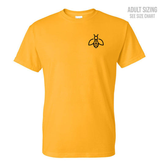 Herald School Left Chest Bee Logo Unisex T-Shirt (T1018-64000)
