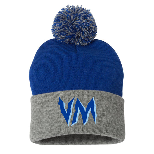 VM Pom Pom Beanie with Embroidery (E1000-SP15)