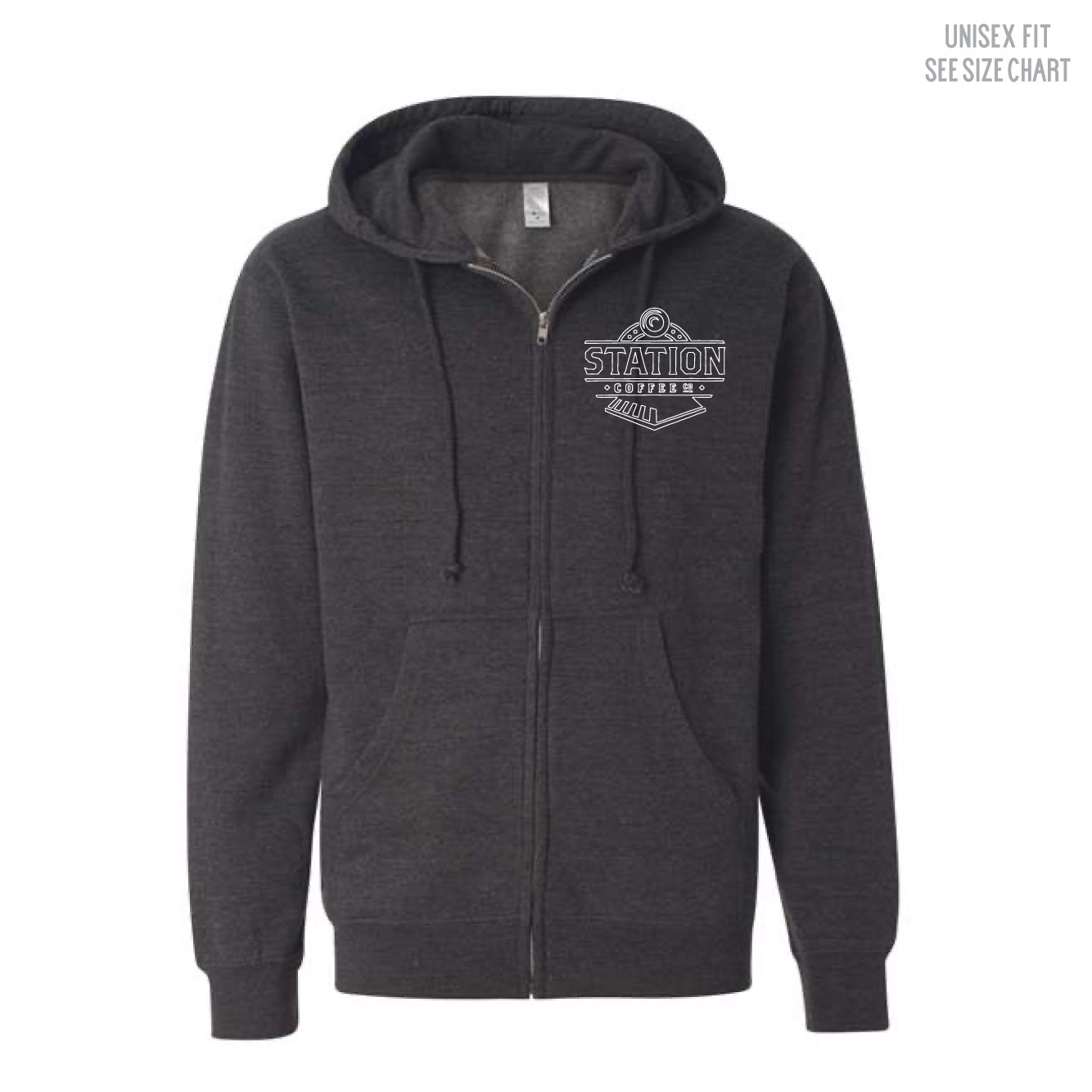 Station Coffee Co. Unisex Zip Hoodie (T01/S01-SS4500Z)