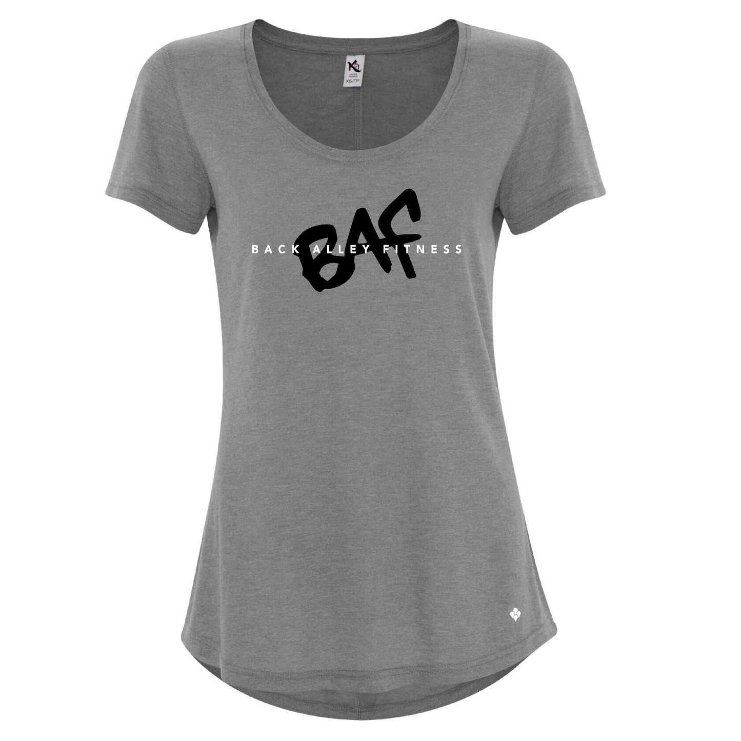BAF Black Logo Ladies Scoop Neck Triblend T-Shirt (T2-KOI8036L)