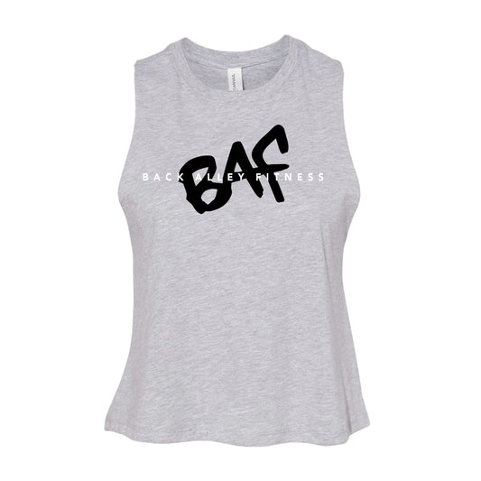 BAF Grey Ladies Cropped Racerback Tank (T2-6682)
