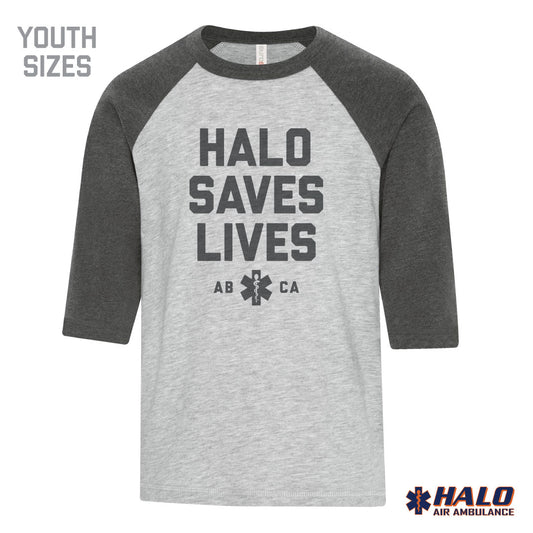 HALO - Saves Lives Baseball Tee YOUTH (YS01-3)